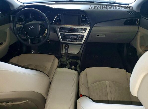 5NPE24AF9HH525454 2017 HYUNDAI SONATA Blue Առջևի վահանակի տեսք