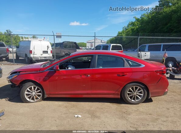 5NPE24AF9KH798420 2019 HYUNDAI SONATA Red Սալոնի 360 աստիճան տեսք