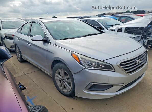 5NPE24AFXGH268352 2016 HYUNDAI SONATA Серебряный Передняя правая четверть