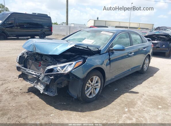 5NPE24AFXHH581807 2017 HYUNDAI SONATA Blue Front left