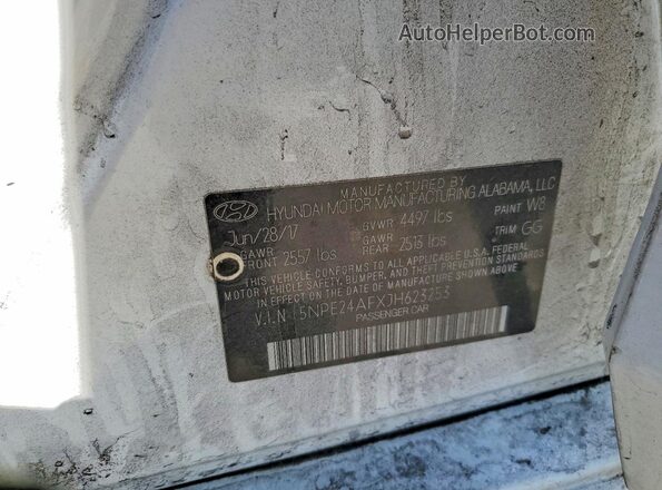 5NPE24AFXJH623253 2018 HYUNDAI SONATA White 