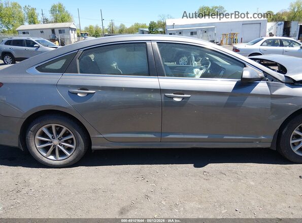 5NPE24AFXKH743393 2019 HYUNDAI SONATA Gray უკანა სალონის ხედი