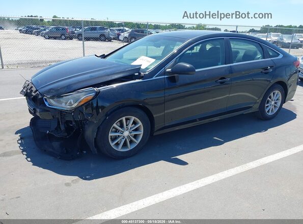 5NPE24AFXKH744169 2019 HYUNDAI SONATA Black Front left