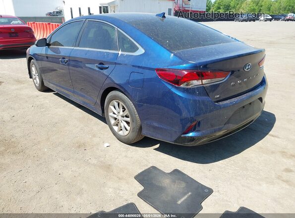 5NPE24AFXKH795915 2019 HYUNDAI SONATA Blue Trasero izquierdo
