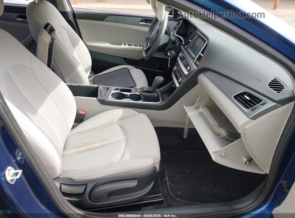 5NPE24AFXKH802832 2019 HYUNDAI SONATA Blue Vista interior delantera