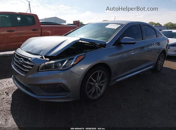 5NPE34AB2HH458951 2017 HYUNDAI SONATA Серый Передняя левая четверть