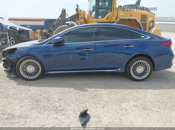 5NPE34AB3JH716335 2018 HYUNDAI SONATA Blue 