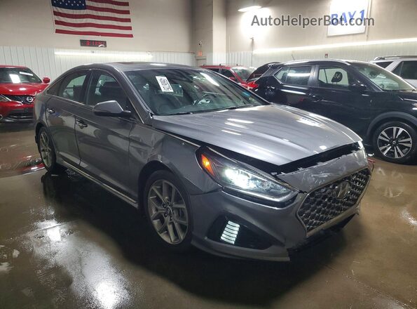 5NPE34AB5JH684892 2018 HYUNDAI SONATA Gray 