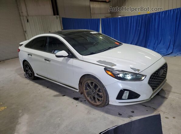 5NPE34AB7JH714099 2018 HYUNDAI SONATA Белый Передняя правая четверть