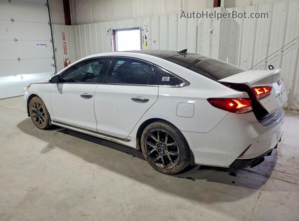 5NPE34AB7JH714099 2018 HYUNDAI SONATA Белый Задняя левая четверть
