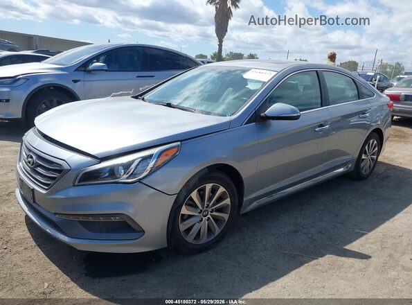 5NPE34AF0HH444467 2017 HYUNDAI SONATA Серебряный Передняя левая четверть