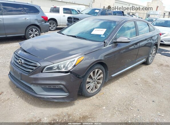 5NPE34AF0HH544598 2017 HYUNDAI SONATA Gray Przód lewy