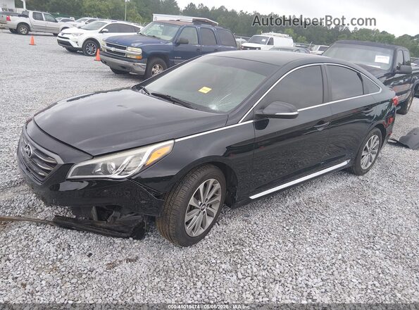 5NPE34AF0HH547632 2017 HYUNDAI SONATA Black Front left