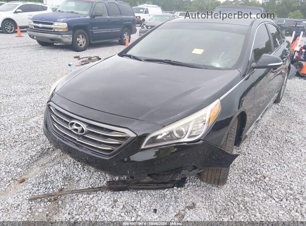 5NPE34AF0HH547632 2017 HYUNDAI SONATA Black Front view