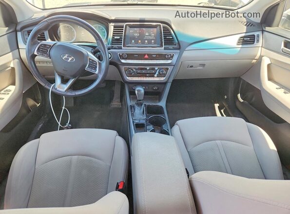 5NPE34AF0JH631150 2018 HYUNDAI SONATA Белый Вид панели приборов