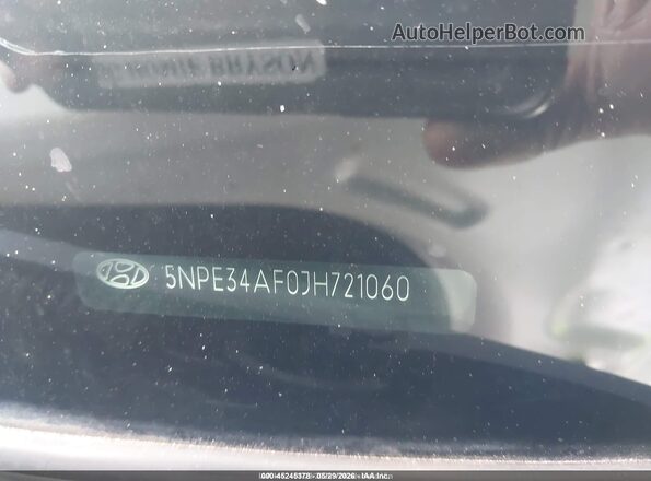 5NPE34AF0JH721060 2018 HYUNDAI SONATA White Շարժիչի բաժամունքի տեսք