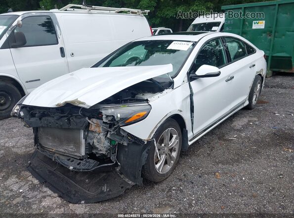 5NPE34AF0JH721060 2018 HYUNDAI SONATA White Դիմացի տեսք