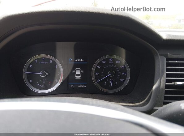 5NPE34AF0KH812704 2019 HYUNDAI SONATA Красный Вид задних сидений