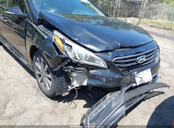 5NPE34AF1GH312879 2016 HYUNDAI SONATA Черный Вид спереди