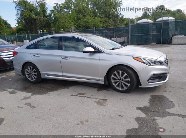 5NPE34AF1GH413310 2016 HYUNDAI SONATA Silver Вид задньої частини салону