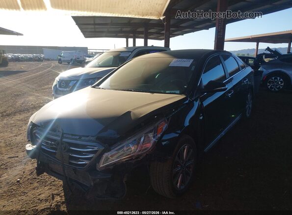5NPE34AF1HH559952 2017 HYUNDAI SONATA Black Передня ліва чверть