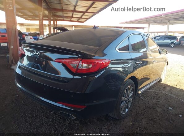 5NPE34AF1HH559952 2017 HYUNDAI SONATA Black Задня права чверть