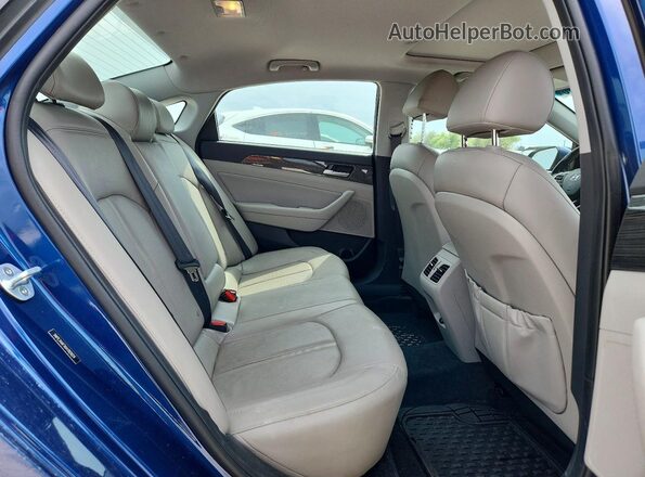 5NPE34AF1KH782824 2019 HYUNDAI SONATA Blue Vista de los asientos traseros