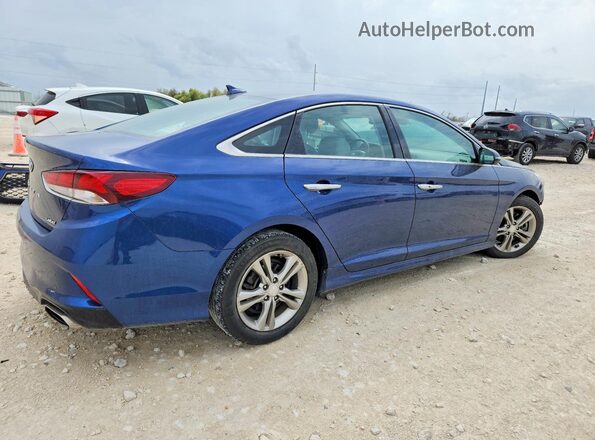 5NPE34AF1KH782824 2019 HYUNDAI SONATA Blue Trasero derecho