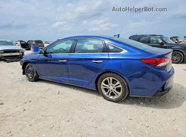5NPE34AF1KH782824 2019 HYUNDAI SONATA Blue Trasero izquierdo