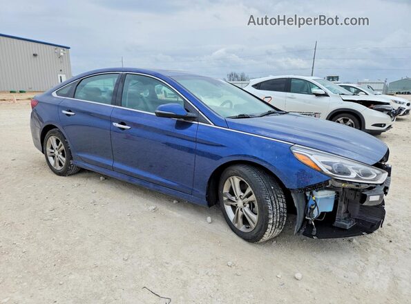 5NPE34AF1KH782824 2019 HYUNDAI SONATA Blue Delantero derecho