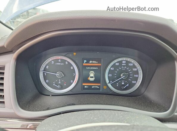 5NPE34AF1KH782824 2019 HYUNDAI SONATA Blue Vista del cuadro de instrumentos