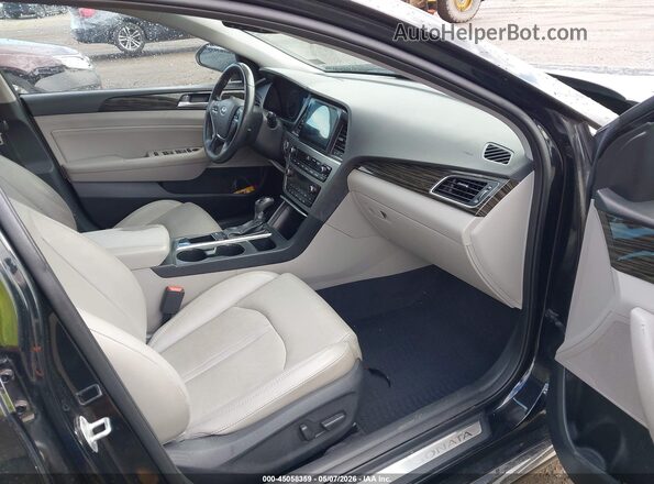 5NPE34AF2GH329464 2016 HYUNDAI SONATA Black წინა სალონის ხედი