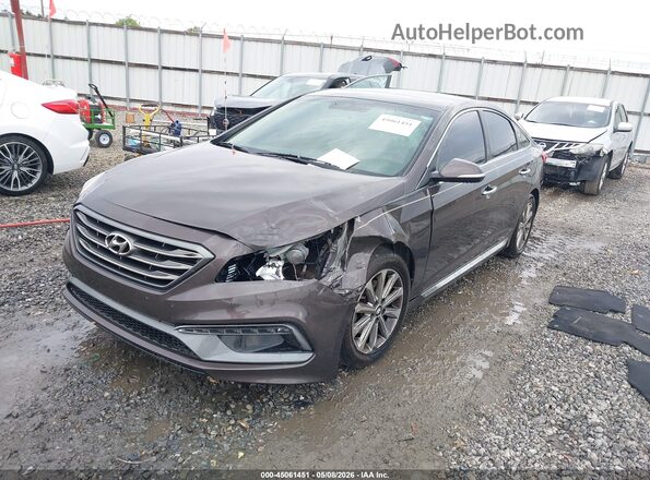 5NPE34AF2HH558728 2017 HYUNDAI SONATA Brown Առջևի ձախ երեք քառորդ տեսարան