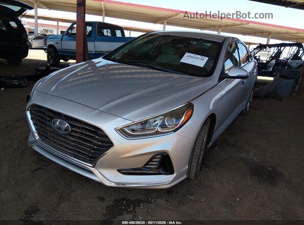 5NPE34AF2JH673853 2018 HYUNDAI SONATA Silver Front left