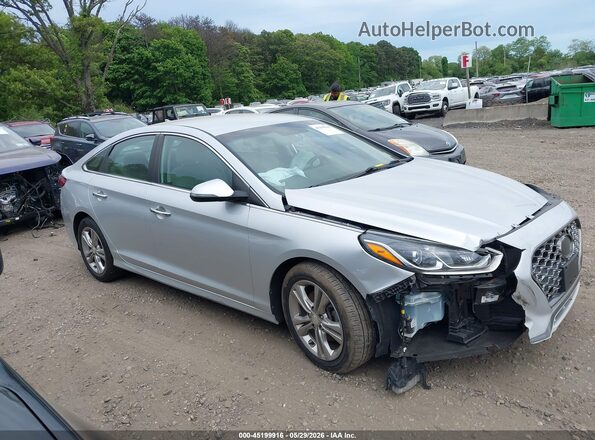 5NPE34AF2JH727863 2018 HYUNDAI SONATA Серебряный Вид задней части салона