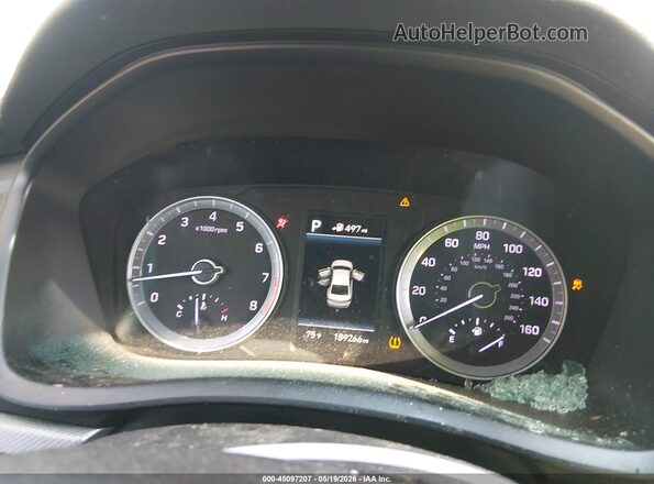 5NPE34AF2KH784629 2019 HYUNDAI SONATA Red უკანა სავარძლების ხედი