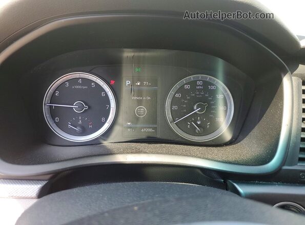 5NPE34AF2KH816785 2019 HYUNDAI SONATA Silver Вид щитка приладів