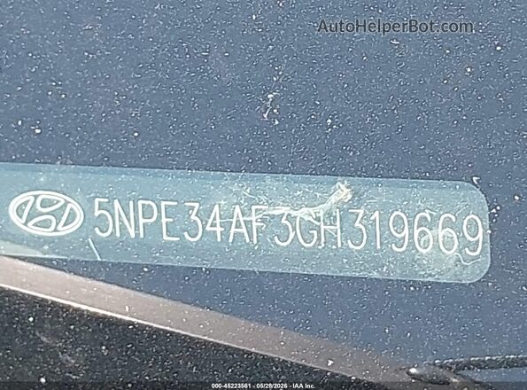 5NPE34AF3GH319669 2016 HYUNDAI SONATA Gray 