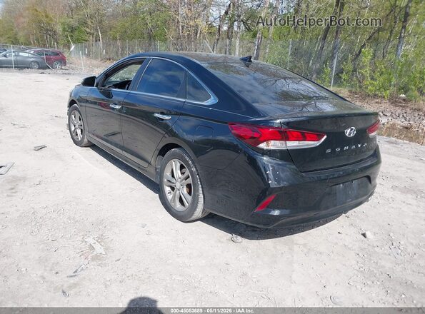 5NPE34AF3JH644460 2018 HYUNDAI SONATA Black Trasero izquierdo