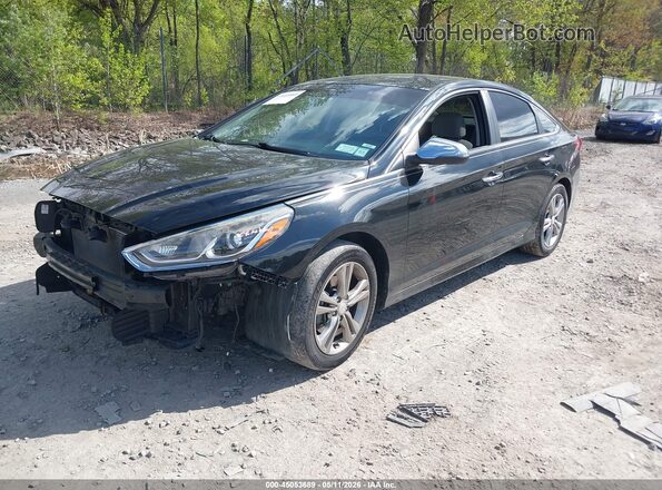 5NPE34AF3JH644460 2018 HYUNDAI SONATA Black Vista tres cuartos delantera izquierda