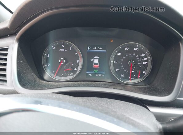 5NPE34AF3JH670282 2018 HYUNDAI SONATA Gray Widok tylnych siedzeń
