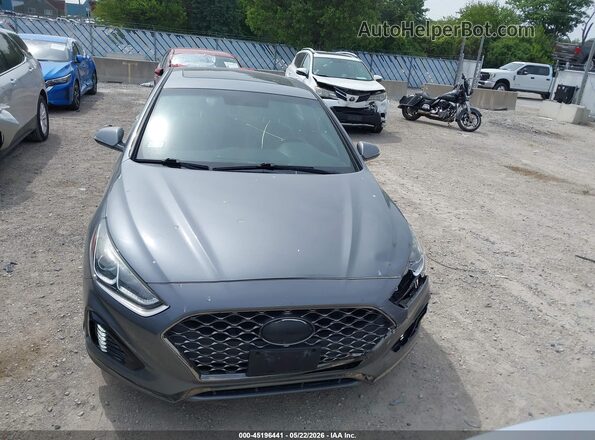 5NPE34AF3JH670282 2018 HYUNDAI SONATA Gray Widok zestawu wskaźników