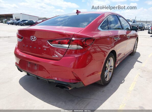 5NPE34AF3JH708500 2018 HYUNDAI SONATA Burgundy 