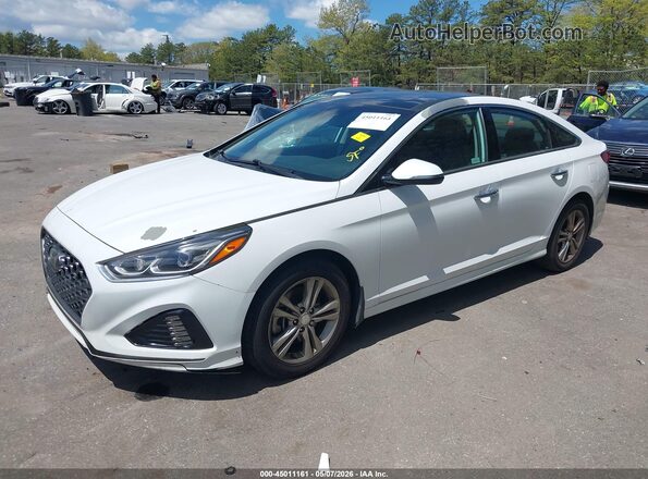 5NPE34AF3KH732023 2019 HYUNDAI SONATA White Vista tres cuartos delantera izquierda