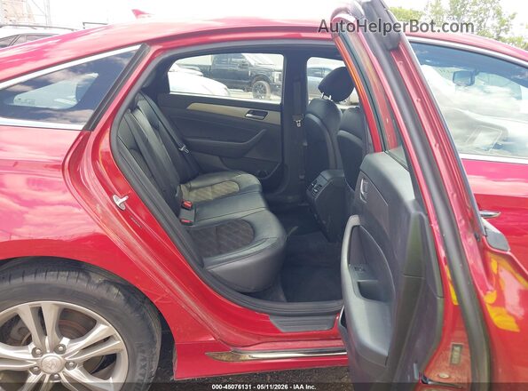 5NPE34AF3KH755754 2019 HYUNDAI SONATA Red VIN sticker view