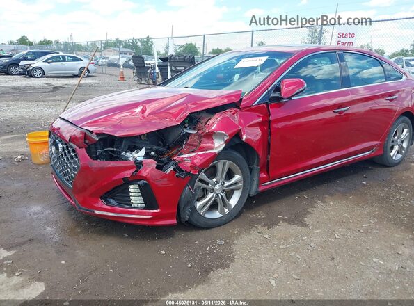 5NPE34AF3KH755754 2019 HYUNDAI SONATA Red Front view