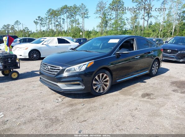 5NPE34AF4GH363986 2016 HYUNDAI SONATA Blue Przód lewy