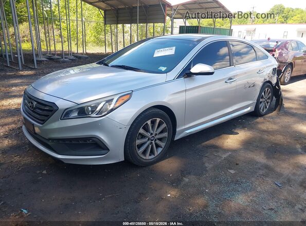 5NPE34AF4GH417917 2016 HYUNDAI SONATA Silver Առջևի ձախ երեք քառորդ տեսարան