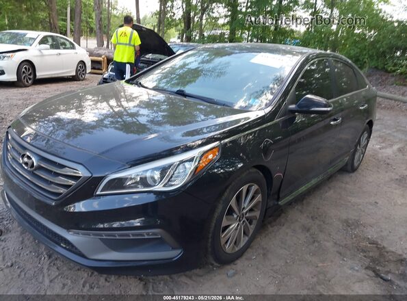 5NPE34AF4HH486690 2017 HYUNDAI SONATA Black Przód lewy