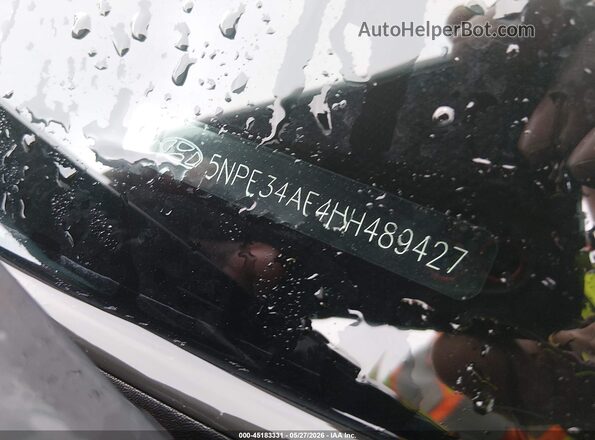 5NPE34AF4HH489427 2017 HYUNDAI SONATA Black Vista del compartimento del motor